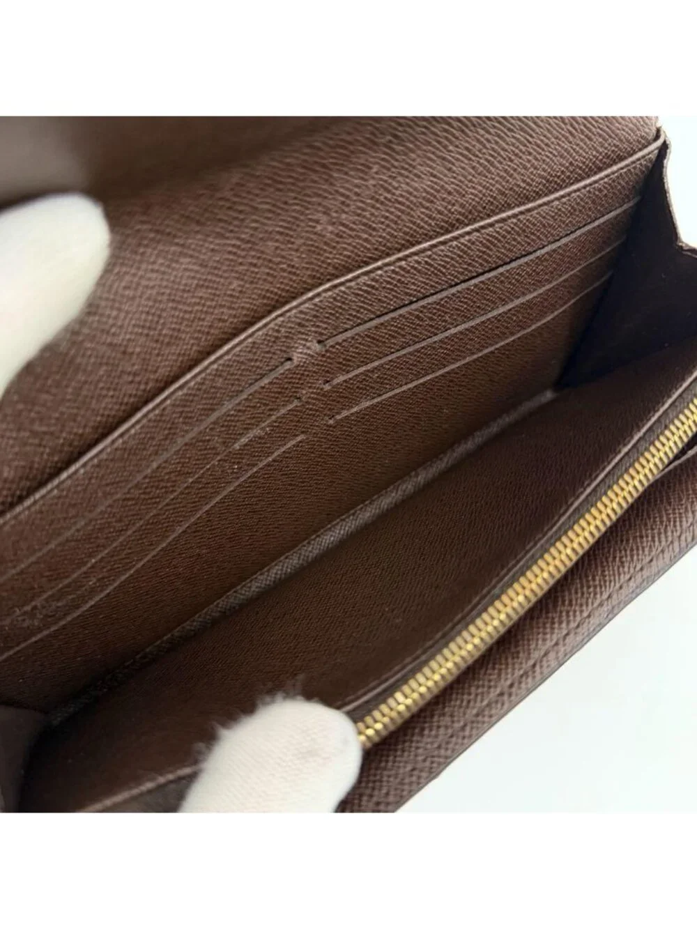 Louis Vuitton Portefeuille Sarah Damier Bifold Wallet Leather